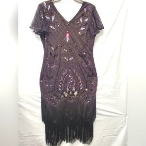 Women's Roaring 20's Flapper Dress Size Large